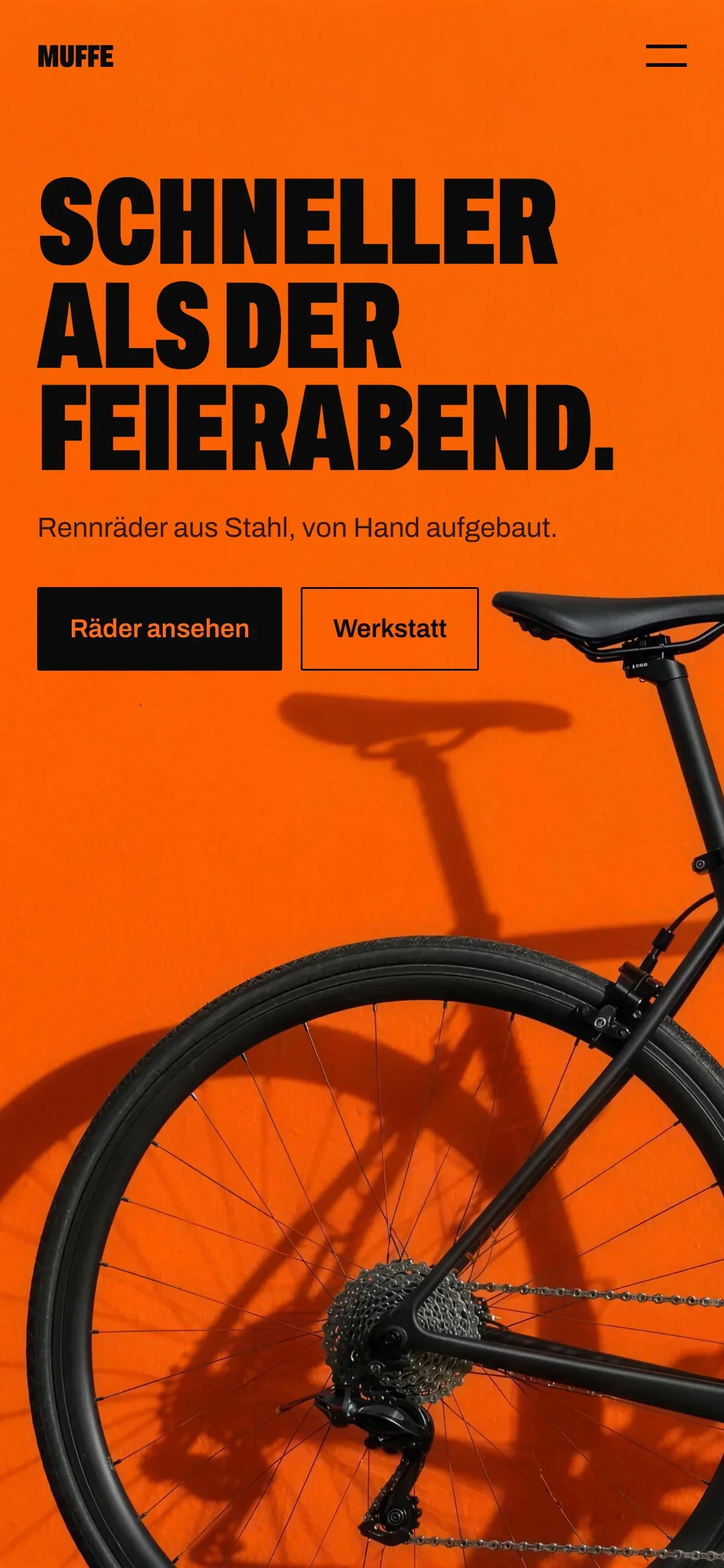 Startseite von Muffe auf dem Handy